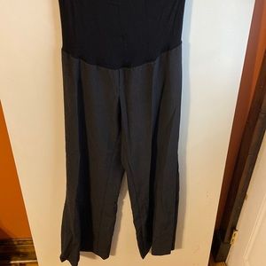 Oh Baby! Maternity dress pants / trousers dark gray. Wide leg. Size petite large